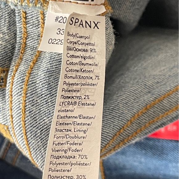 Spanx Straight Leg Ankle Jeans SP Vintage Indigo  #20356R Slimming stretch - Picture 10 of 10